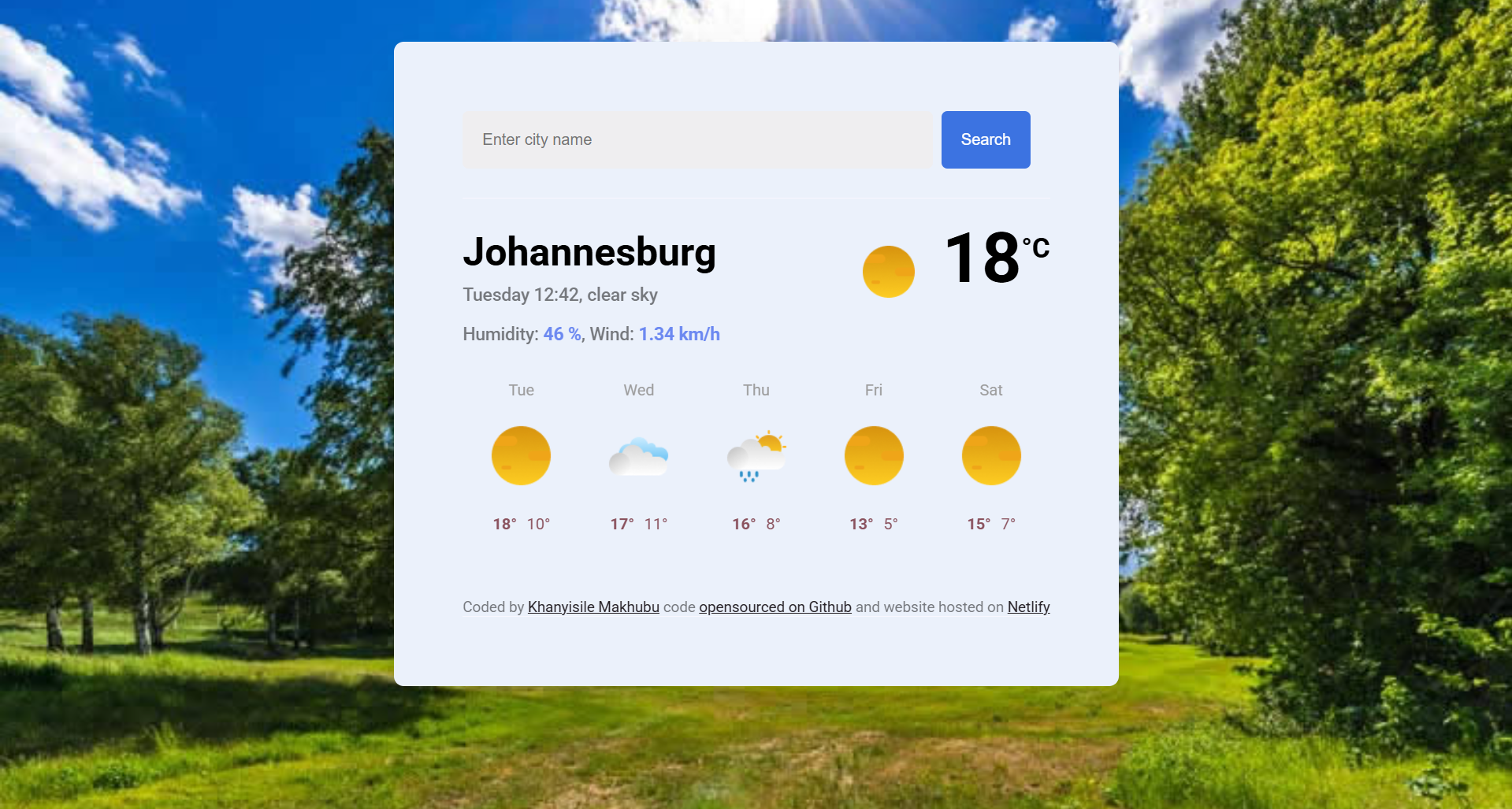 weather app